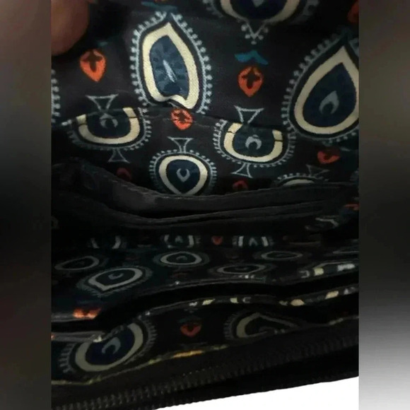 Vera Bradley orange and blue patterned twist lock wallet wristlet - Picture 5 of 6